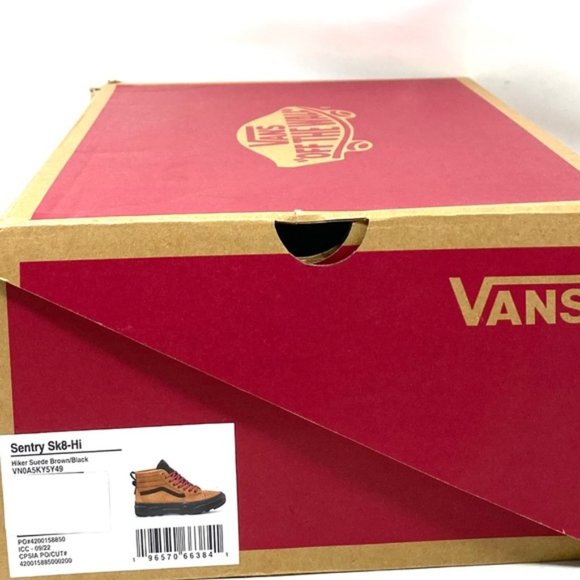 VANS Hiker Suede Sentry Sk8-Hi Boots For Women Black Brown Sneakers VN0A5KY5Y49 - Picture 10 of 10